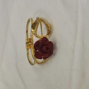 Vintage Cerrito Rose Gold Tone Hinged Bracelet